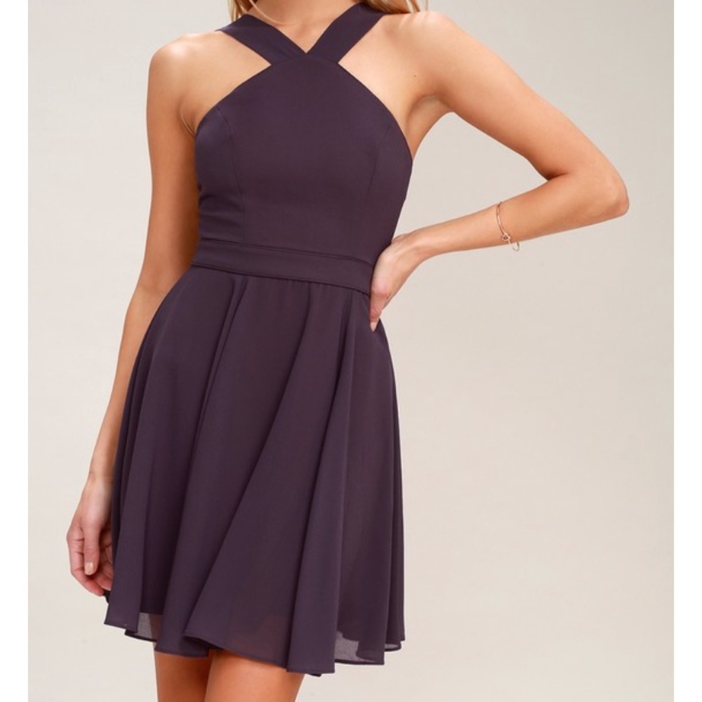 Lulus purple skater dress